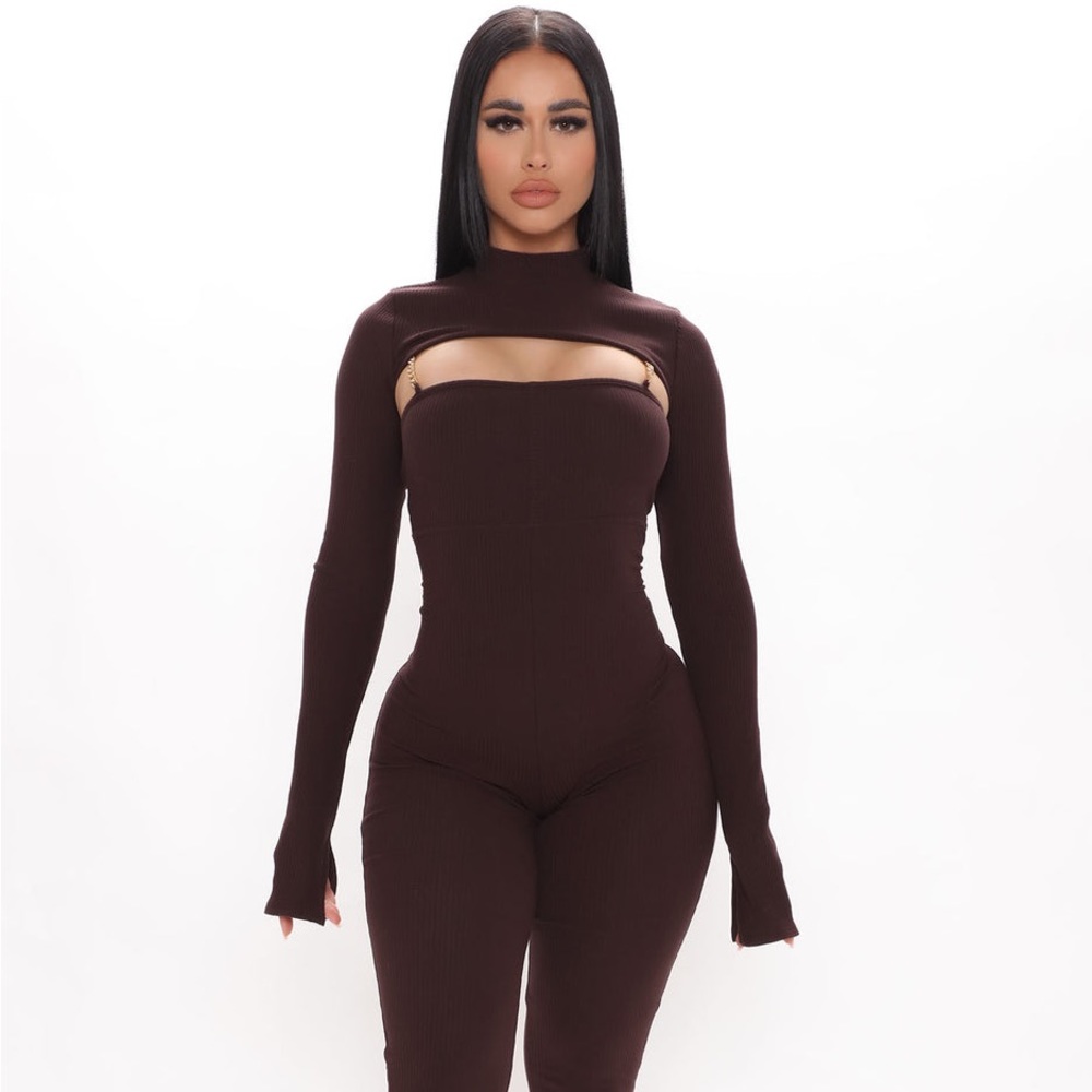 Ribbed jumpsuit set
